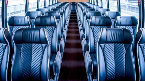 scranton 54 passenger charter bus inside
