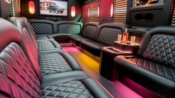 scranton party bus rental interior