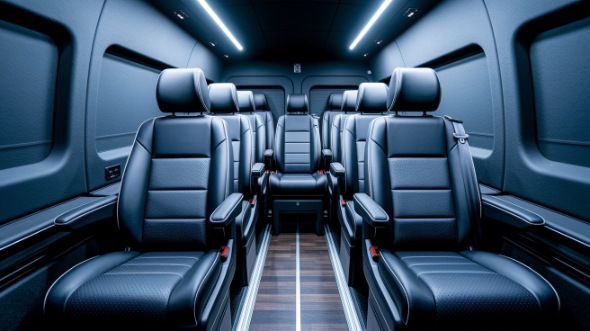 sprinter van with driver interior reading